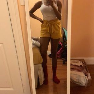 Yellow dress shorts